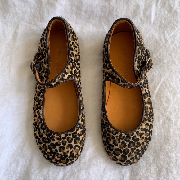 Petit Sezane Paula Ballerinas Mary Jane Flats Pony Leopard Print Toddler Kids - Picture 3 of 10